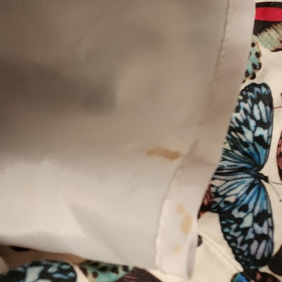 Talbots Linen-Blend Butterfly Print A-line Sheath Dress - Picture 9 of 9